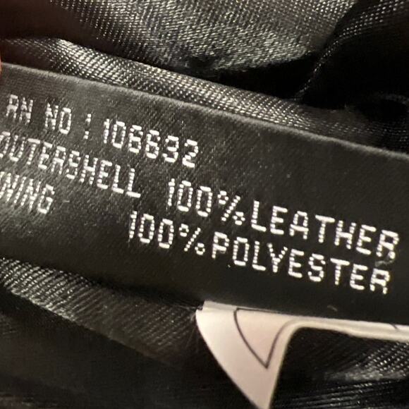 Lady Hathaway Leather Jacket Womens Black Long Sleeve Pockets Button Size XL - Picture 3 of 8